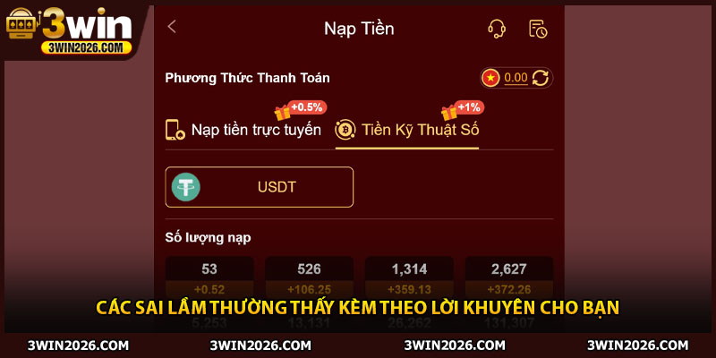 Các sai lầm thường thấy kèm theo lời khuyên cho bạn
