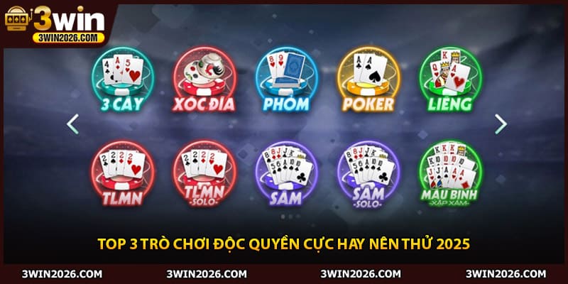 Top 3 trò chơi độc quyền cực hay nên thử 2025